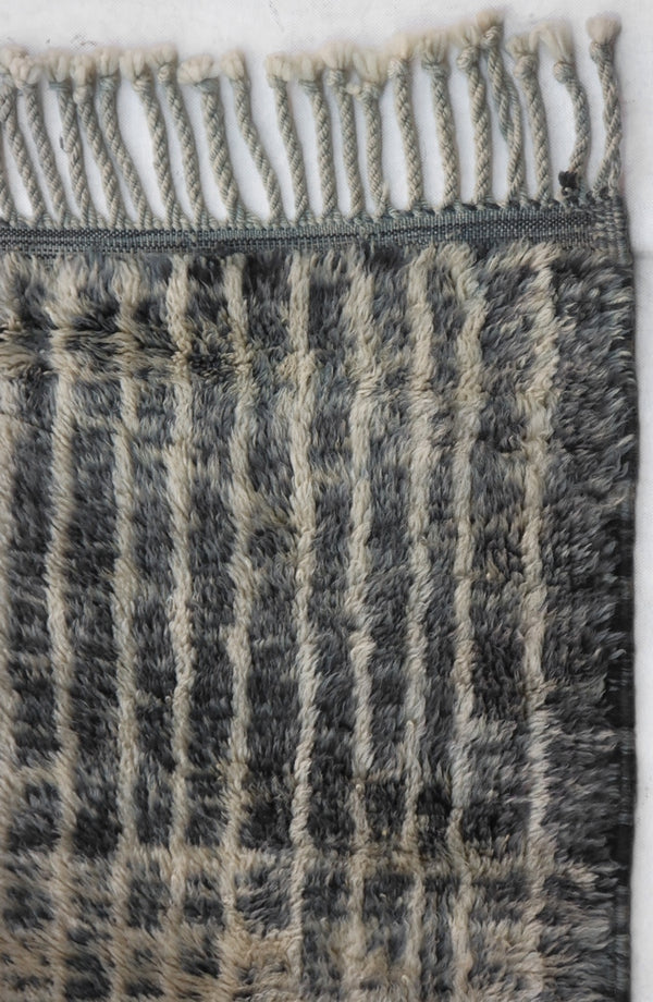 9' 9" x 2' 6" Dark and Stormy Moroccan Runner